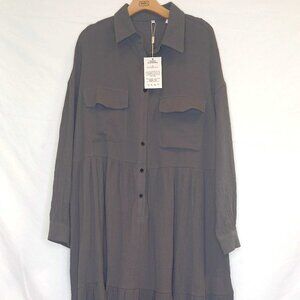 Modesees Cotton and Linen Blend Maxi Dress